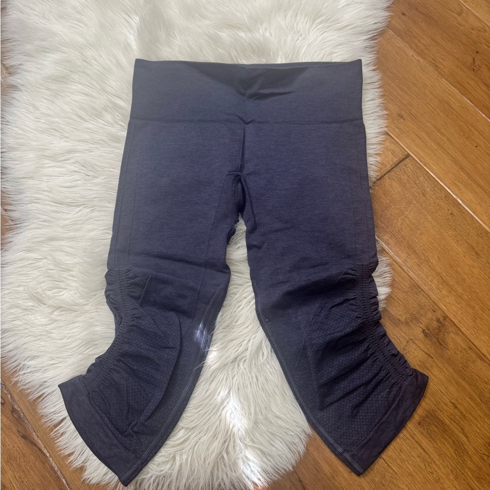 Lululemon In The Flow Navy Crop Leggings